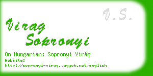 virag sopronyi business card