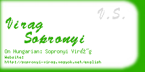 virag sopronyi business card